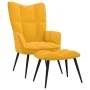 Senfgelber Samt-Entspannungssessel mit Fußstütze von vidaXL, Sessel - Ref: Foro24-328091, Preis: 117,15 €, Rabatt: %