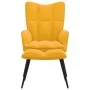 Senfgelber Samt-Entspannungssessel mit Fußstütze von vidaXL, Sessel - Ref: Foro24-328091, Preis: 117,15 €, Rabatt: %