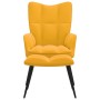 Senfgelber Samt-Entspannungssessel mit Fußstütze von vidaXL, Sessel - Ref: Foro24-328091, Preis: 118,74 €, Rabatt: %