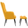 Senfgelber Samt-Entspannungssessel mit Fußstütze von vidaXL, Sessel - Ref: Foro24-328091, Preis: 118,74 €, Rabatt: %