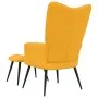 Senfgelber Samt-Entspannungssessel mit Fußstütze von vidaXL, Sessel - Ref: Foro24-328091, Preis: 117,15 €, Rabatt: %