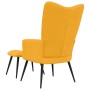 Senfgelber Samt-Entspannungssessel mit Fußstütze von vidaXL, Sessel - Ref: Foro24-328091, Preis: 118,74 €, Rabatt: %