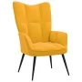 Senfgelber Samt-Entspannungssessel mit Fußstütze von vidaXL, Sessel - Ref: Foro24-328091, Preis: 117,15 €, Rabatt: %