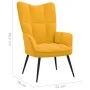 Senfgelber Samt-Entspannungssessel mit Fußstütze von vidaXL, Sessel - Ref: Foro24-328091, Preis: 117,15 €, Rabatt: %