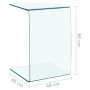 Tempered glass side table 40x40x60 cm by vidaXL, Side tables - Ref: Foro24-332930, Price: 177,16 €, Discount: %