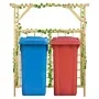 Garden pergola for 2 trash cans impregnated pine wood by vidaXL, Pergolas, arches and garden trellises - Ref: Foro24-316063, ...