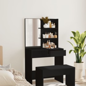 Dressing table with black mirror 74.5x40x141 cm by vidaXL, Bedroom Dressers - Ref: Foro24-802805, Price: 77,74 €, Discount: %