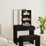Dressing table with black mirror 74.5x40x141 cm by vidaXL, Bedroom Dressers - Ref: Foro24-802805, Price: 76,07 €, Discount: %