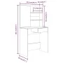 Dressing table with black mirror 74.5x40x141 cm by vidaXL, Bedroom Dressers - Ref: Foro24-802805, Price: 76,07 €, Discount: %