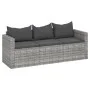 3-seater garden sofa with gray synthetic rattan cushions by vidaXL, Outdoor sofas - Ref: Foro24-362328, Price: 216,07 €, Disc...