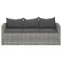 3-seater garden sofa with gray synthetic rattan cushions by vidaXL, Outdoor sofas - Ref: Foro24-362328, Price: 224,58 €, Disc...