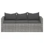 3-seater garden sofa with gray synthetic rattan cushions by vidaXL, Outdoor sofas - Ref: Foro24-362328, Price: 216,07 €, Disc...