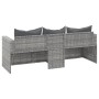 3-seater garden sofa with gray synthetic rattan cushions by vidaXL, Outdoor sofas - Ref: Foro24-362328, Price: 224,58 €, Disc...