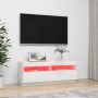 TV-Schrank mit strahlend weißen LED-Leuchten 100x35x40 cm von vidaXL, TV-Möbel - Ref: Foro24-804460, Preis: 96,97 €, Rabatt: %
