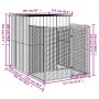 Doghouse with corral gray galvanized steel 165x251x181 cm by vidaXL, Dog kennels - Ref: Foro24-172365, Price: 414,51 €, Disco...