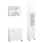 3-teiliges Badmöbel-Set aus Holzwerkstoff weiß glänzend von vidaXL, Badezimmermöbel - Ref: Foro24-3056922, Preis: 146,22 €, R...
