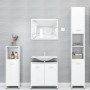 3-teiliges Badmöbel-Set aus Holzwerkstoff weiß glänzend von vidaXL, Badezimmermöbel - Ref: Foro24-3056922, Preis: 154,64 €, R...
