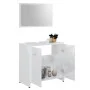 3-teiliges Badmöbel-Set aus Holzwerkstoff weiß glänzend von vidaXL, Badezimmermöbel - Ref: Foro24-3056922, Preis: 146,22 €, R...