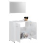 3-teiliges Badmöbel-Set aus Holzwerkstoff weiß glänzend von vidaXL, Badezimmermöbel - Ref: Foro24-3056922, Preis: 154,64 €, R...