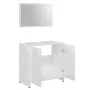 3-teiliges Badmöbel-Set aus Holzwerkstoff weiß glänzend von vidaXL, Badezimmermöbel - Ref: Foro24-3056922, Preis: 146,22 €, R...