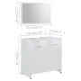 3-teiliges Badmöbel-Set aus Holzwerkstoff weiß glänzend von vidaXL, Badezimmermöbel - Ref: Foro24-3056922, Preis: 146,22 €, R...
