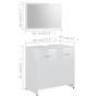 3-teiliges Badmöbel-Set aus Holzwerkstoff weiß glänzend von vidaXL, Badezimmermöbel - Ref: Foro24-3056922, Preis: 154,64 €, R...