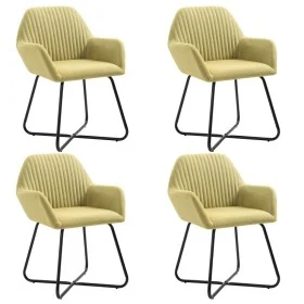 Dining chairs 4 units of green fabric by vidaXL, dining chairs - Ref: Foro24-277104, Price: 354,25 €, Discount: %