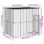 Caseta perros tejado acero galvanizado gris claro 214x153x181cm von vidaXL, Hundehütten - Ref: Foro24-172372, Preis: 264,77 €...
