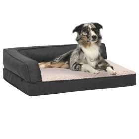 Colchón para cama de perro ergonómico gris oscuro 60x42cm