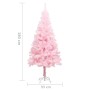 Árbol de Navidad artificial con soporte rosa PVC 180 cm