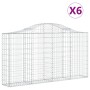 Gabion baskets 6 units, arched shape, iron, 200x30x100/120 cm by vidaXL, Pots and planters - Ref: Foro24-3145434, Price: 497,...