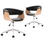 Drehbare Esszimmerstühle 2 Einheiten aus schwarzem Kunstleder von vidaXL, Essstühle - Ref: Foro24-3054881, Preis: 297,41 €, R...