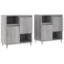 Aparadores 2 piezas madera contrachapada gris Sonoma de vidaXL, Aparadores - Ref: Foro24-3190123, Precio: 116,78 €, Descuento: %