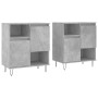 Aparadores 2 uds madera contrachapada gris hormigón de vidaXL, Aparadores - Ref: Foro24-3190129, Precio: 116,68 €
