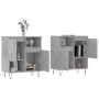 Aparadores 2 uds madera contrachapada gris hormigón de vidaXL, Aparadores - Ref: Foro24-3190129, Precio: 116,68 €