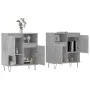 Sideboards 2 units plywood gray concrete by vidaXL, Sideboards - Ref: Foro24-3190129, Price: 114,96 €, Discount: %