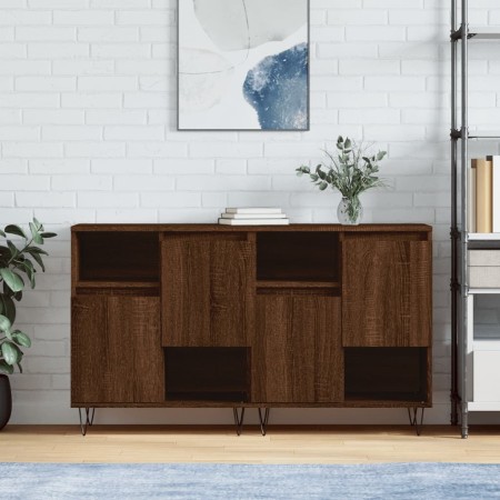 Schränke 2-teilig aus braunem Eichenfurnierholz von vidaXL, Sideboards - Ref: Foro24-3190132, Preis: 119,91 €, Rabatt: %