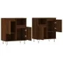 Aparadores 2 piezas madera contrachapada marrón roble by vidaXL, Sideboards - Ref: Foro24-3190132, Price: 118,39 €, Discount: %