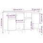 Aparadores 2 piezas madera contrachapada marrón roble by vidaXL, Sideboards - Ref: Foro24-3190132, Price: 118,39 €, Discount: %