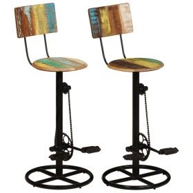 Küchenhocker 2 Einheiten recyceltes Massivholz von vidaXL, Küchenhocker - Ref: Foro24-338219, Preis: 236,82 €, Rabatt: %