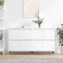 Aparadores 2 uds madera contrachapada blanco brillo de vidaXL, Aparadores - Ref: Foro24-3190167, Precio: 143,99 €