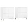 Aparadores 2 uds madera contrachapada blanco brillo de vidaXL, Aparadores - Ref: Foro24-3190167, Precio: 143,99 €