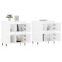 Aparadores 2 uds madera contrachapada blanco brillo de vidaXL, Aparadores - Ref: Foro24-3190167, Precio: 143,99 €