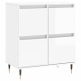 Aparadores 2 uds madera contrachapada blanco brillo de vidaXL, Aparadores - Ref: Foro24-3190167, Precio: 143,99 €