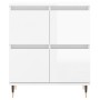 Aparadores 2 uds madera contrachapada blanco brillo de vidaXL, Aparadores - Ref: Foro24-3190167, Precio: 143,99 €