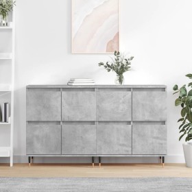 Sideboards 2 units plywood gray concrete by vidaXL, Sideboards - Ref: Foro24-3190169, Price: 129,51 €, Discount: %