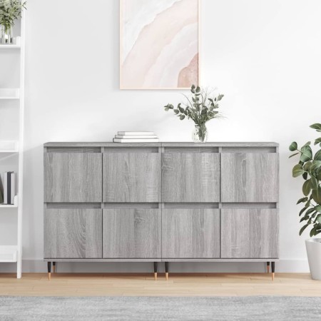 Aparadores 2 piezas madera contrachapada gris Sonoma de vidaXL, Aparadores - Ref: Foro24-3190171, Precio: 133,79 €, Descuento: %