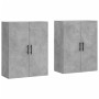 Armario de pared 2 unidades gris hormigón 69,5x34x90 cm de vidaXL, Aparadores - Ref: Foro24-3195647, Precio: 129,24 €, Descue...