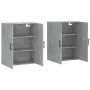 Armario de pared 2 unidades gris hormigón 69,5x34x90 cm de vidaXL, Aparadores - Ref: Foro24-3195647, Precio: 126,82 €, Descue...
