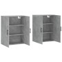 Armario de pared 2 unidades gris hormigón 69,5x34x90 cm de vidaXL, Aparadores - Ref: Foro24-3195647, Precio: 129,24 €, Descue...